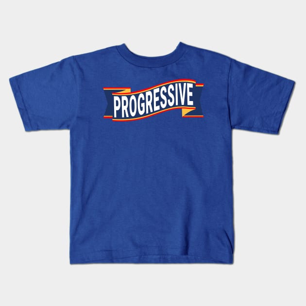 Progressive Liberal Democrat Banner Logo Kids T-Shirt by MMROB